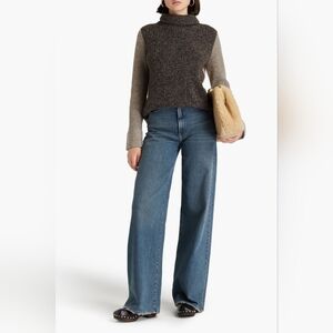 Autumn Cashmere Color Block Turtleneck Sweater